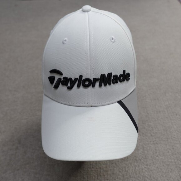 Taylormade Hat White Embroidered Tour Performance SLDR Strapback - Picture 1 of 9